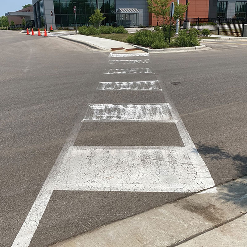 Crosswalk Striping - Before Image
